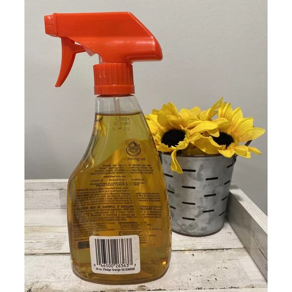 (2) Pledge Revive It Restoring Oil Spray 16 oz Orange Unsealed Wood SC Johnson - Picture 3 of 4